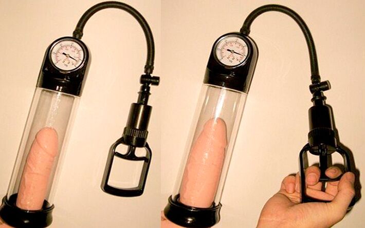 The result using a pump